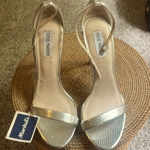 Steve Madden Silver Heel Size 9